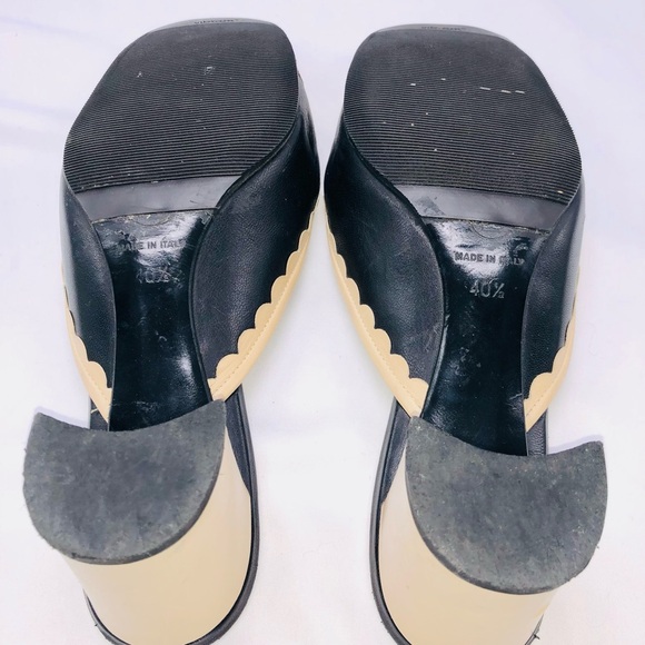 Chanel size 40.5 vintage Black and Tan Mules - Picture 9 of 13